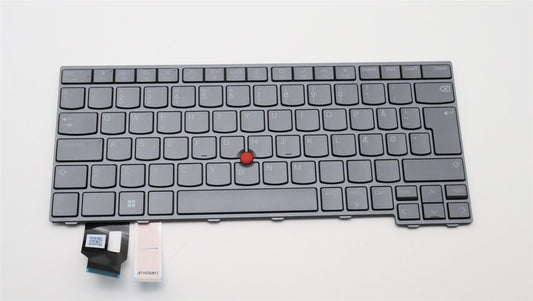 Lenovo ThinkPad T14 4 Keyboard Danish Grey Backlit 5N21D68353