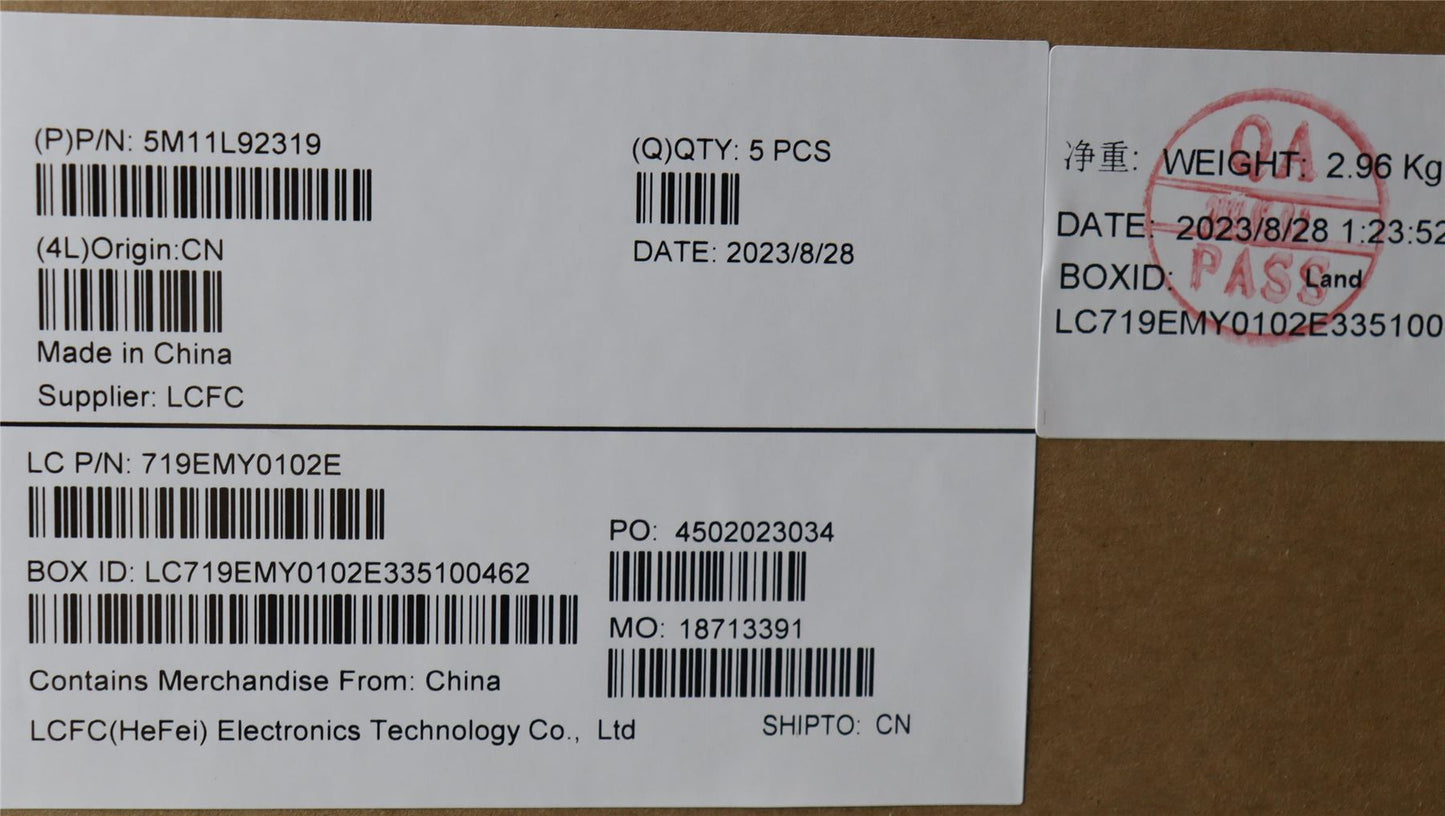 Lenovo ThinkPad E14 Gen 5 Palmrest Cover Keyboard US Black 5M11L92319