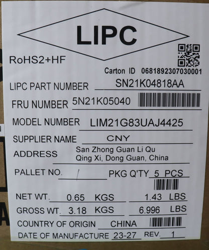 Lenovo NB_KYB CS23 NM TOP,BK-BL,CHY,UKR 5N21K05040
