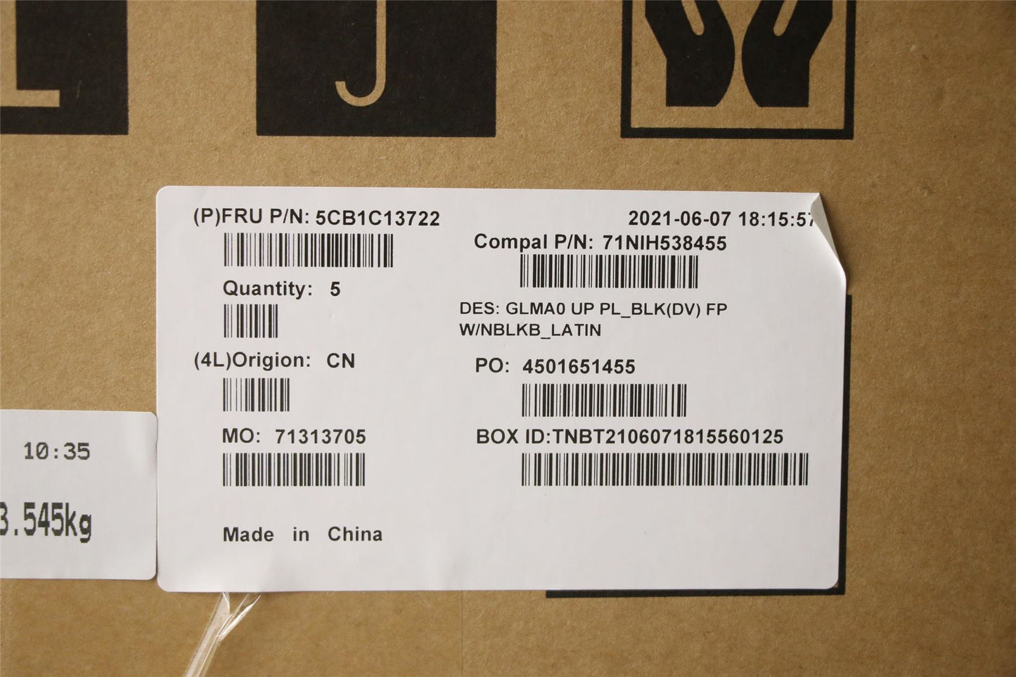 Lenovo Upper C82LM PL_BLKD FP NBLKB_LSP 5CB1C13722
