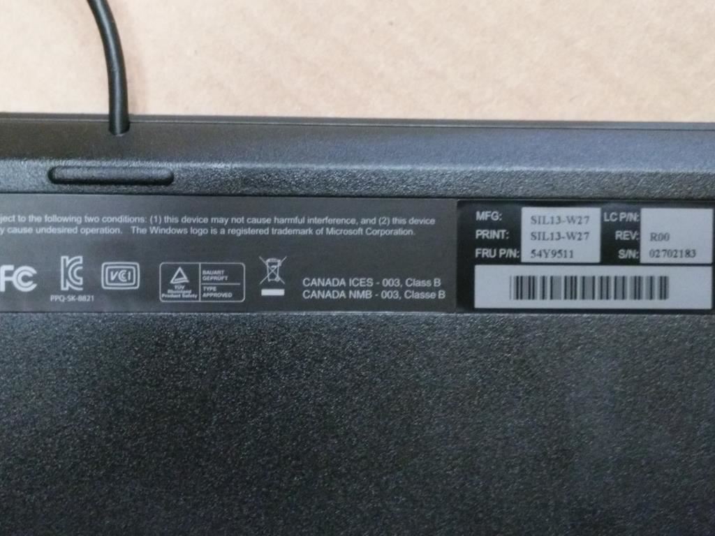 Genuine Lenovo 54Y9511 KEYBOARD Edge KB New F5,USB,JP(Eco)