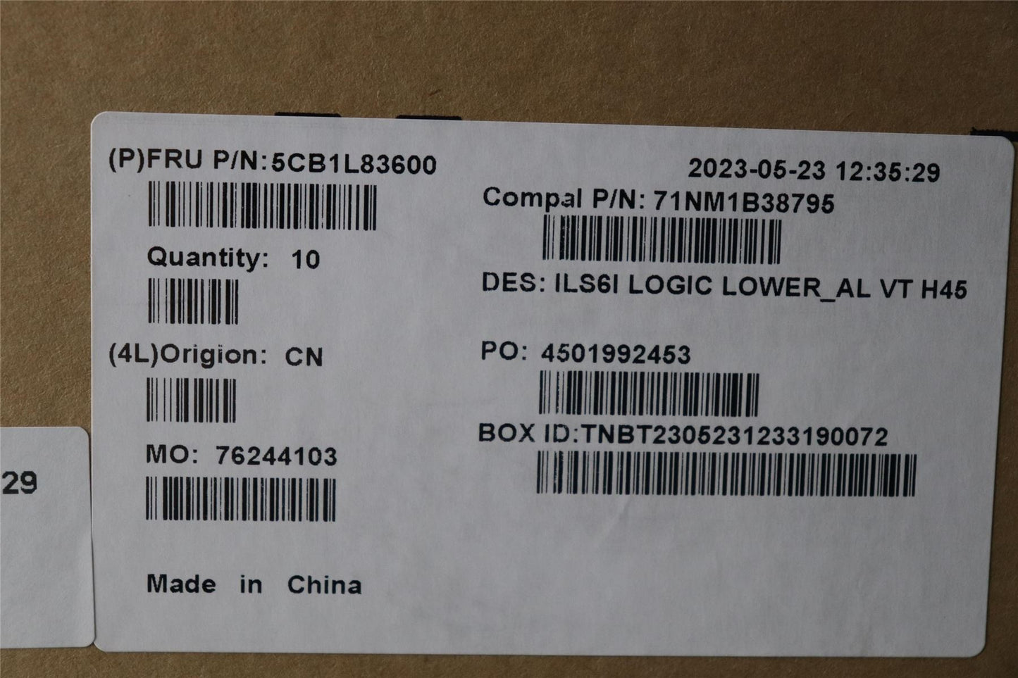 Lenovo Lower Case C 82XF AL VT H45 5CB1L83600