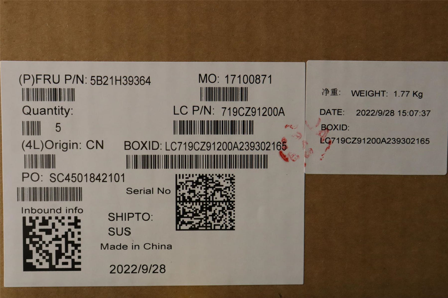 Lenovo 5 15IAH7 Motherboard Mainboard DIS intelI512450H 5B21H39364