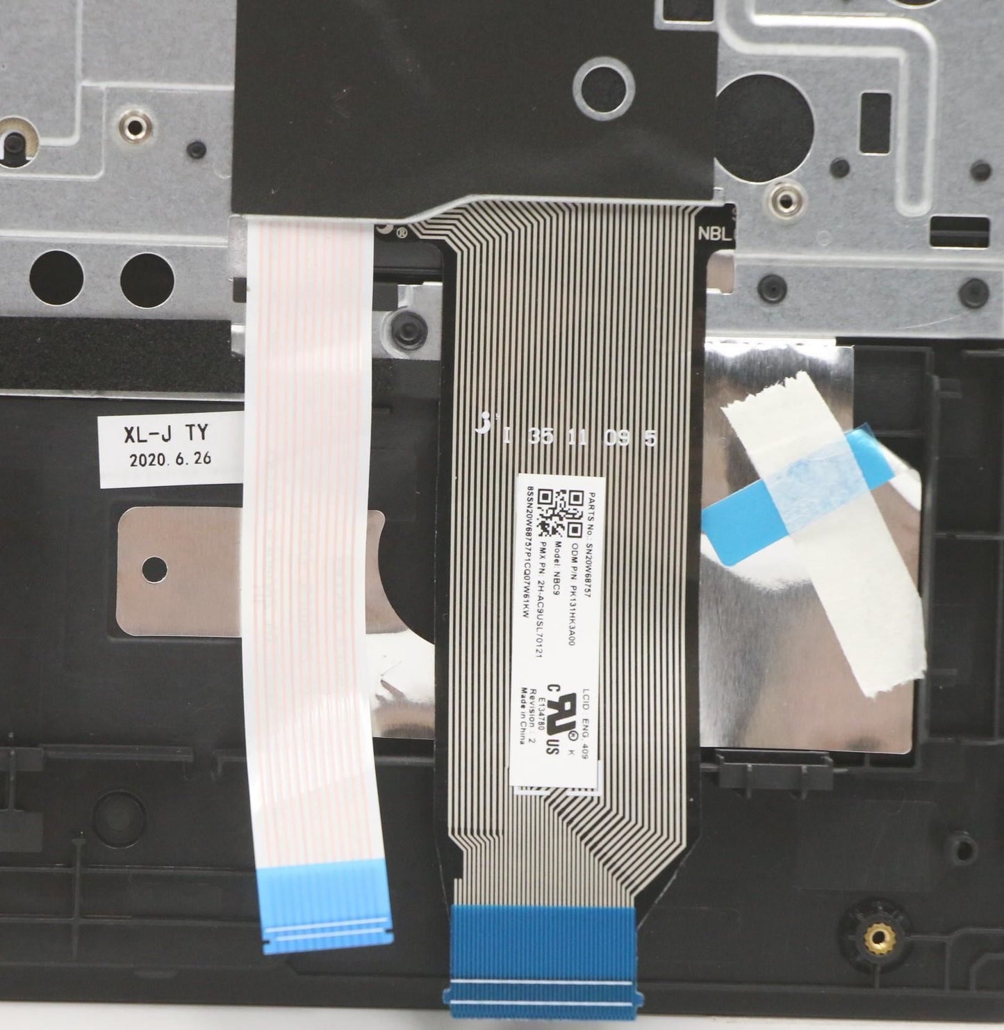 Lenovo ThinkPad E15 2 Tastatur-Handballenauflage, obere Abdeckung, US-Schwarz, 5M11A35651