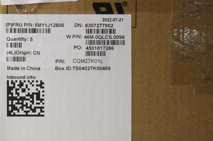 Lenovo ThinkPad X13s Keyboard Palmrest Top Cover US Euro Black 5M11J12806