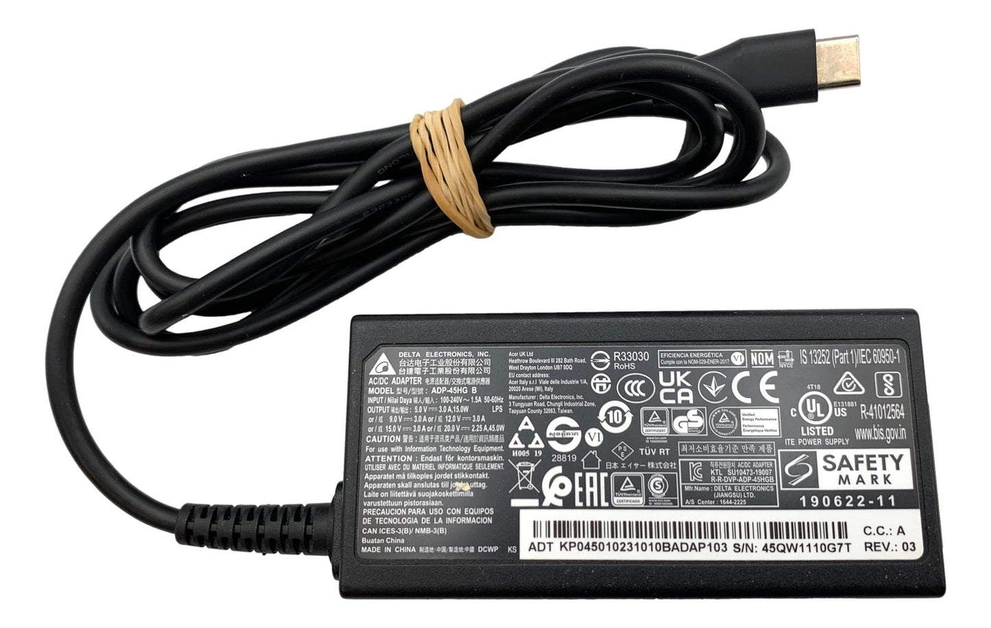 Acer Travelmate B311-31 B311-32 AC Charger Adapter Power supply KP.04503.005