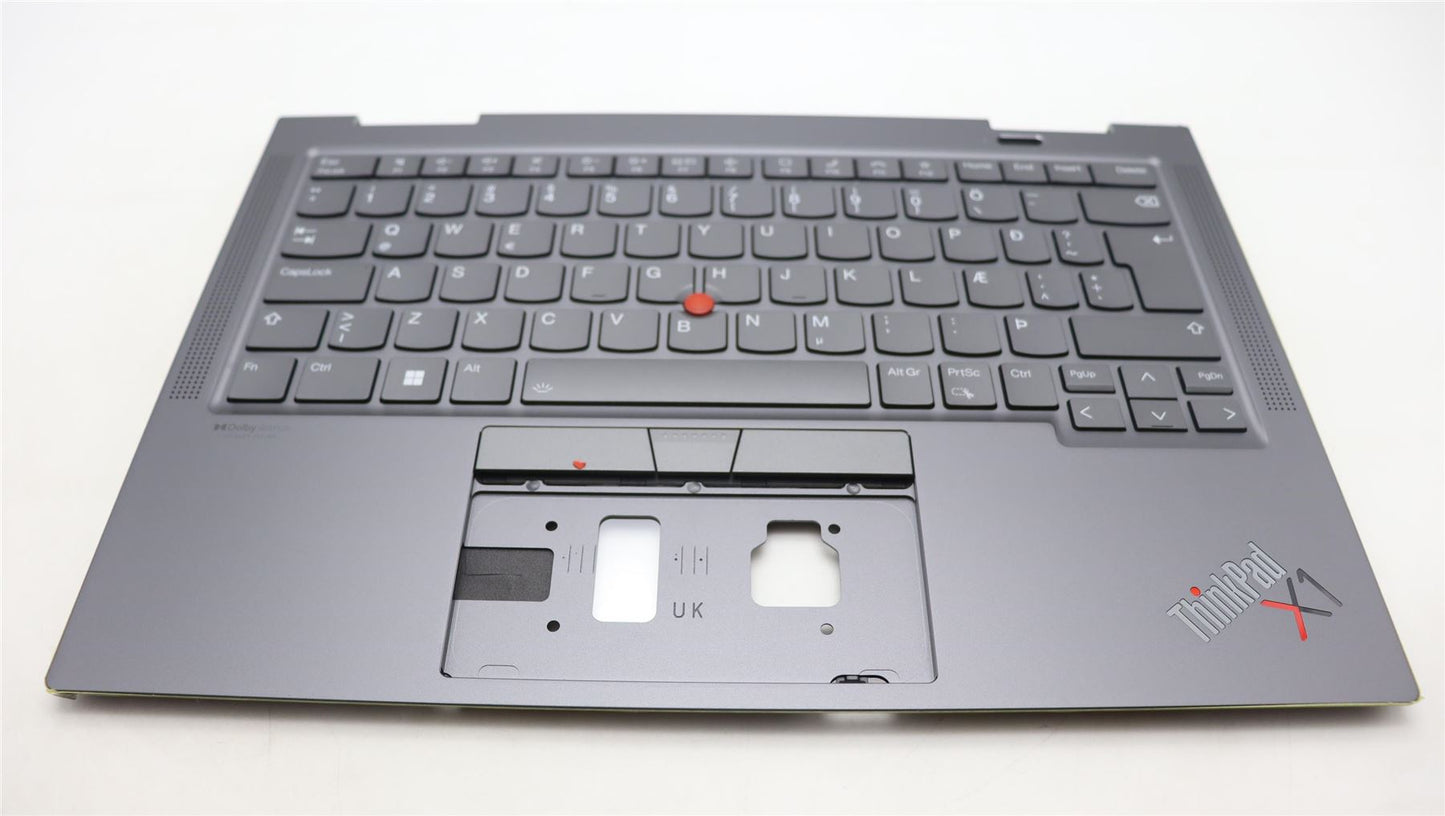 Lenovo ThinkPad X1 7th Gen Keyboard Palmrest Top Cover Icelandic 5M11H45739