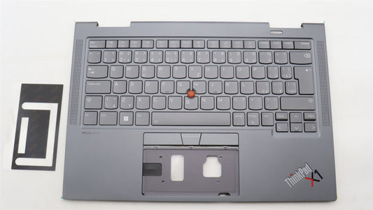 Lenovo ThinkPad X1 8th Gen Keyboard Palmrest Top Cover Grey Backlit 5M11H62390