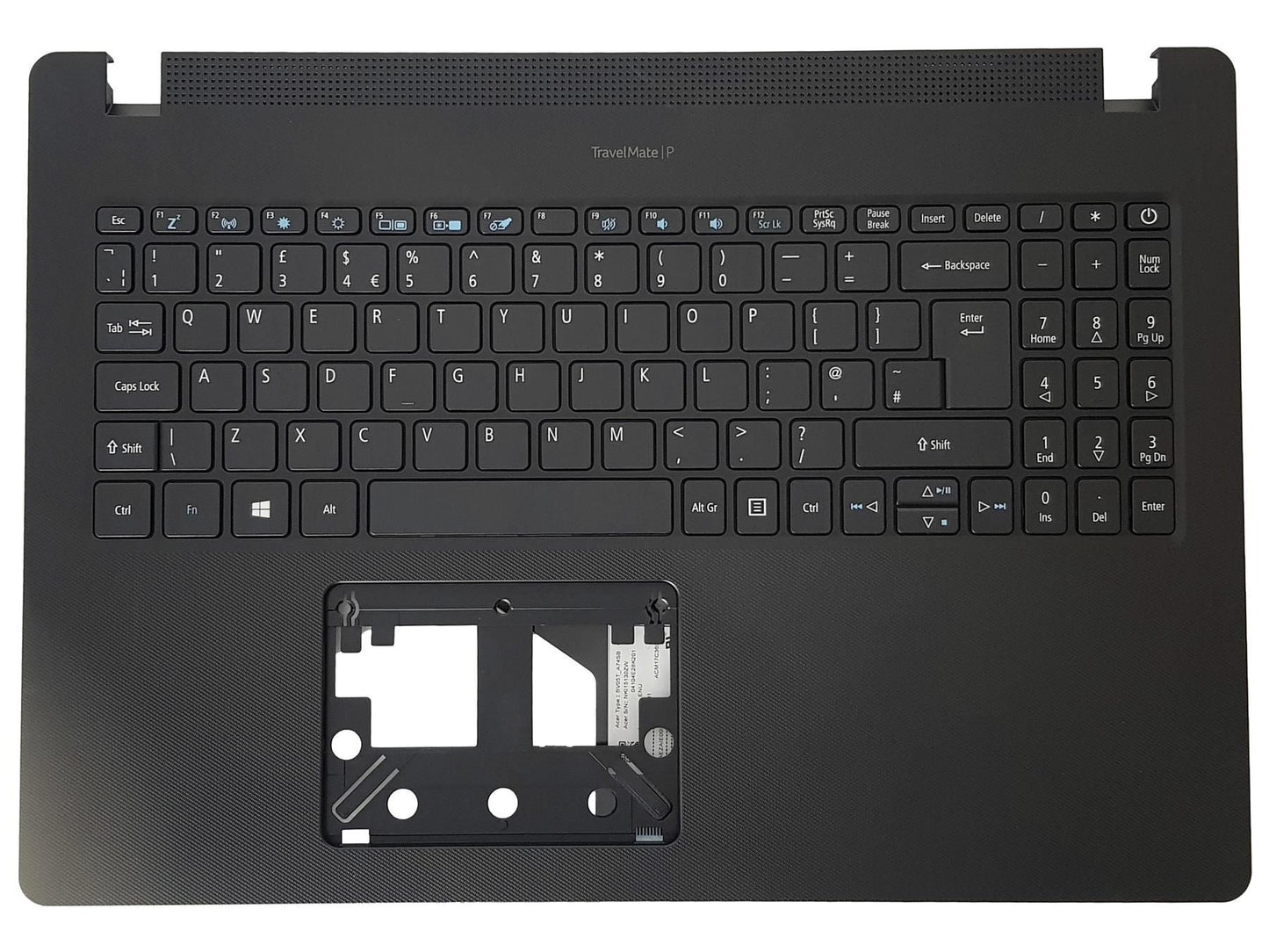 Acer Travelmate P215-53 Palmrest Cover Keyboard UK Black 6B.VPRN7.031