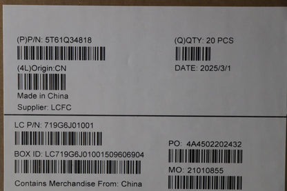 Lenovo CS25 ALLOY_FP,JYT Touchpad Board 5T61Q34818