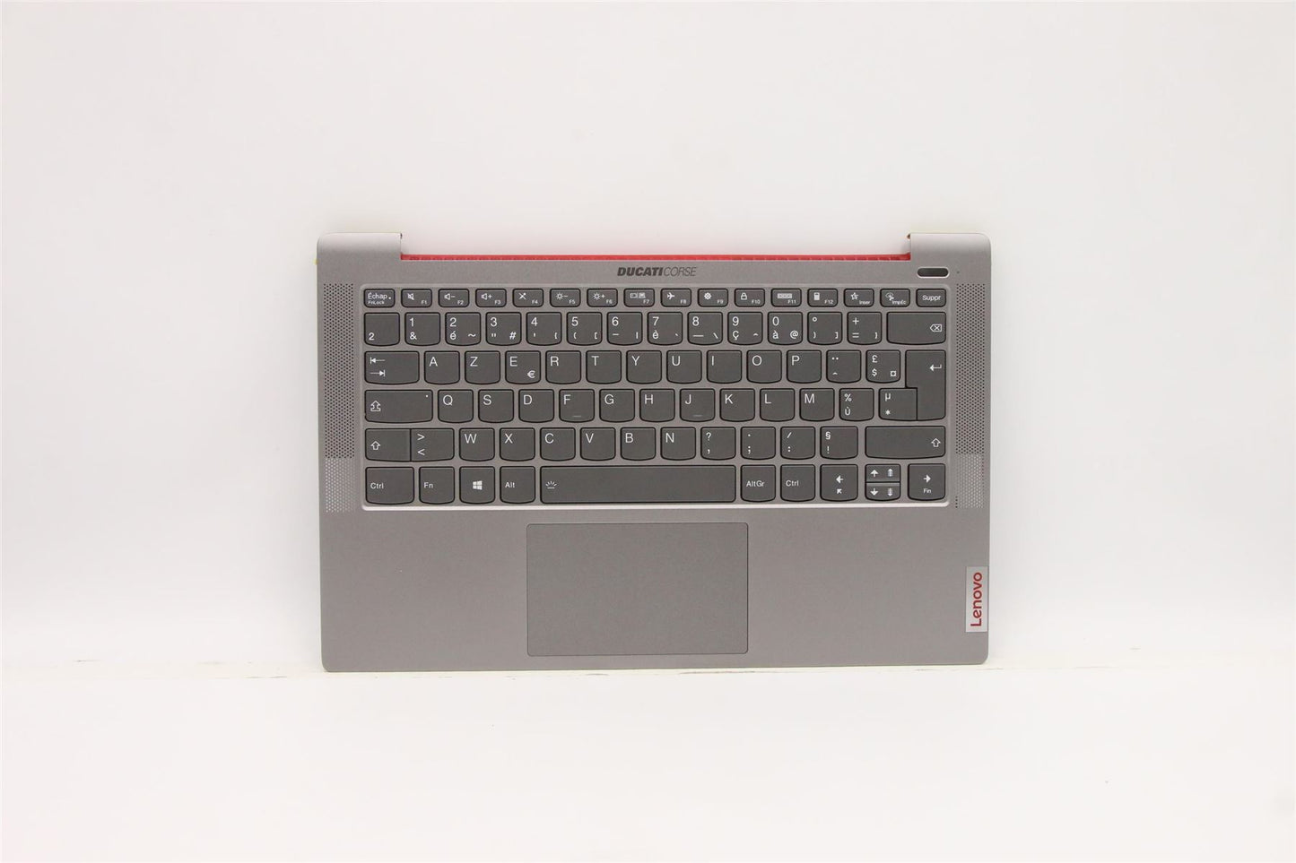 Lenovo Ducati 5 Palmrest Cover Touchpad Keyboard French Grey Backlit 5CB0Z28352