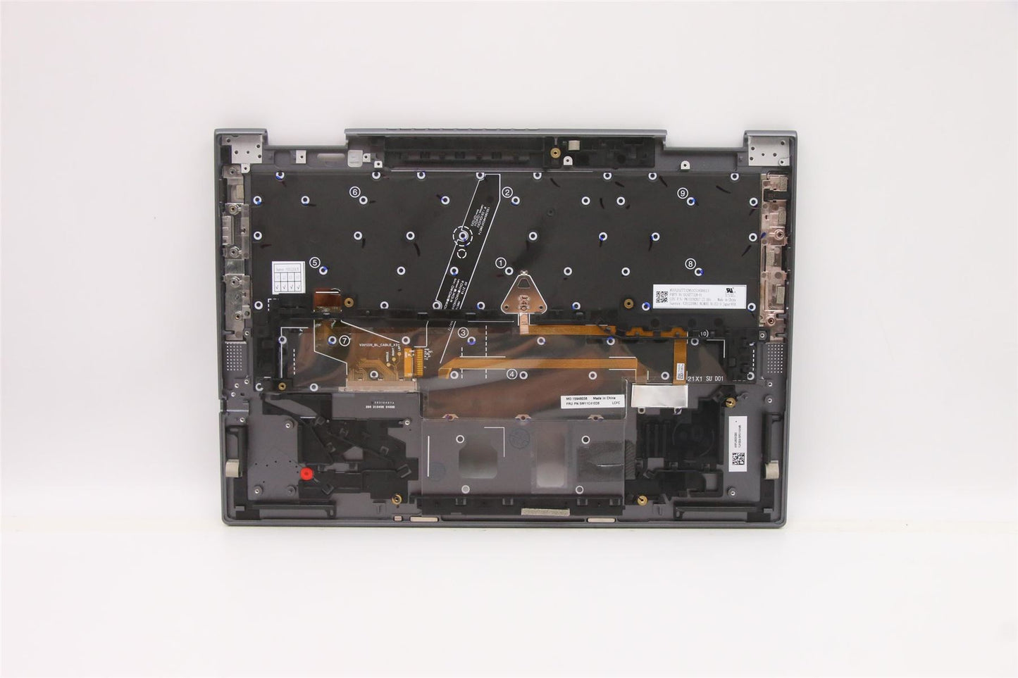 Lenovo Yoga X1 6th Keyboard Palmrest Top Cover Hungarian Grey 5M11C40966