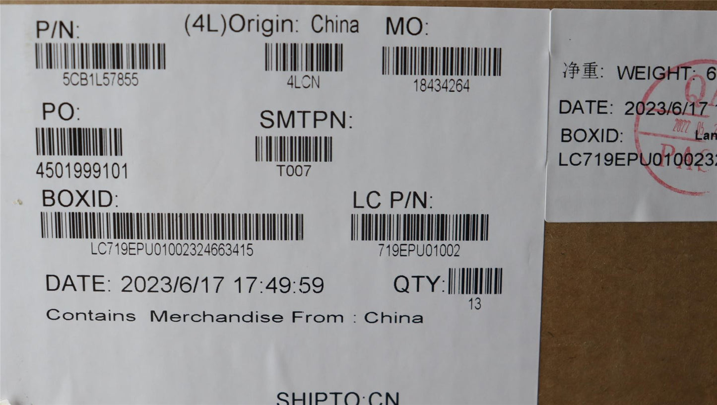 Lenovo KP6B0_C_FRAME_ASSY 5CB1L57855