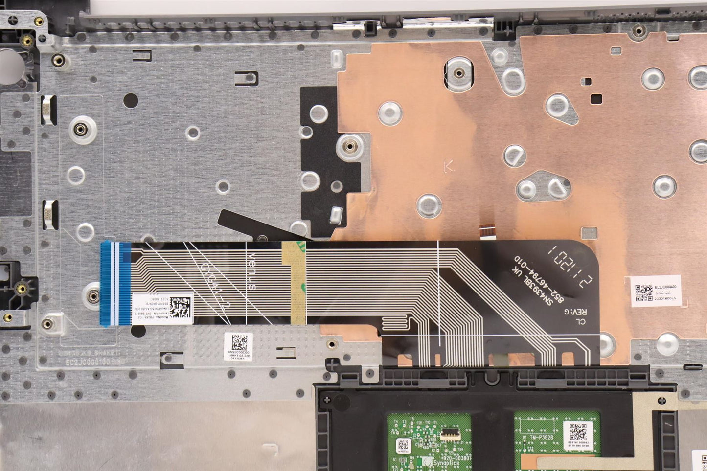 Lenovo IdeaPad 3 14IAU7 Palmrest Cover Touchpad Keyboard German Grey 5CB1H43471