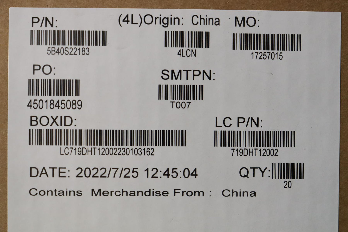 Lenovo Bracket L82TK SSD_BKT 5B40S22183