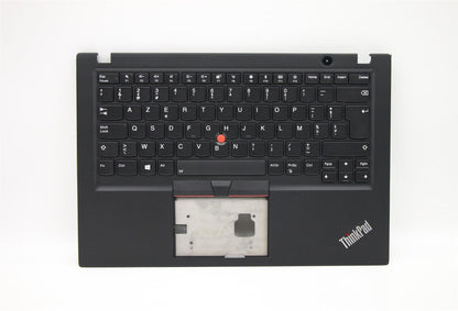 Lenovo ThinkPad T490s Keyboard Palmrest Top Cover Belgian Black Backlit 02HM202