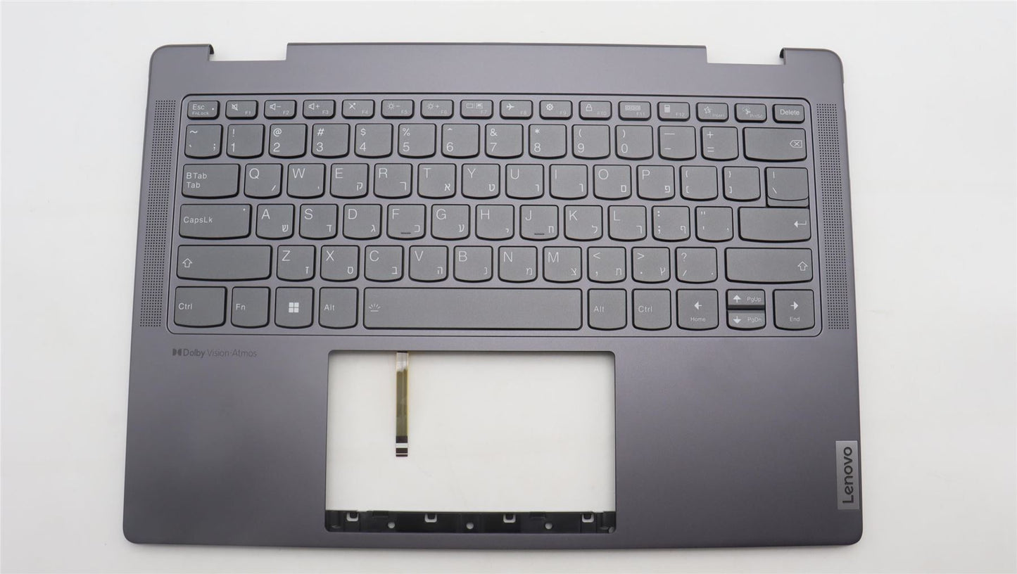 Lenovo Yoga 7 14IRL8 Keyboard Palmrest Top Cover Hebrew Storm Grey 5CB1L40804