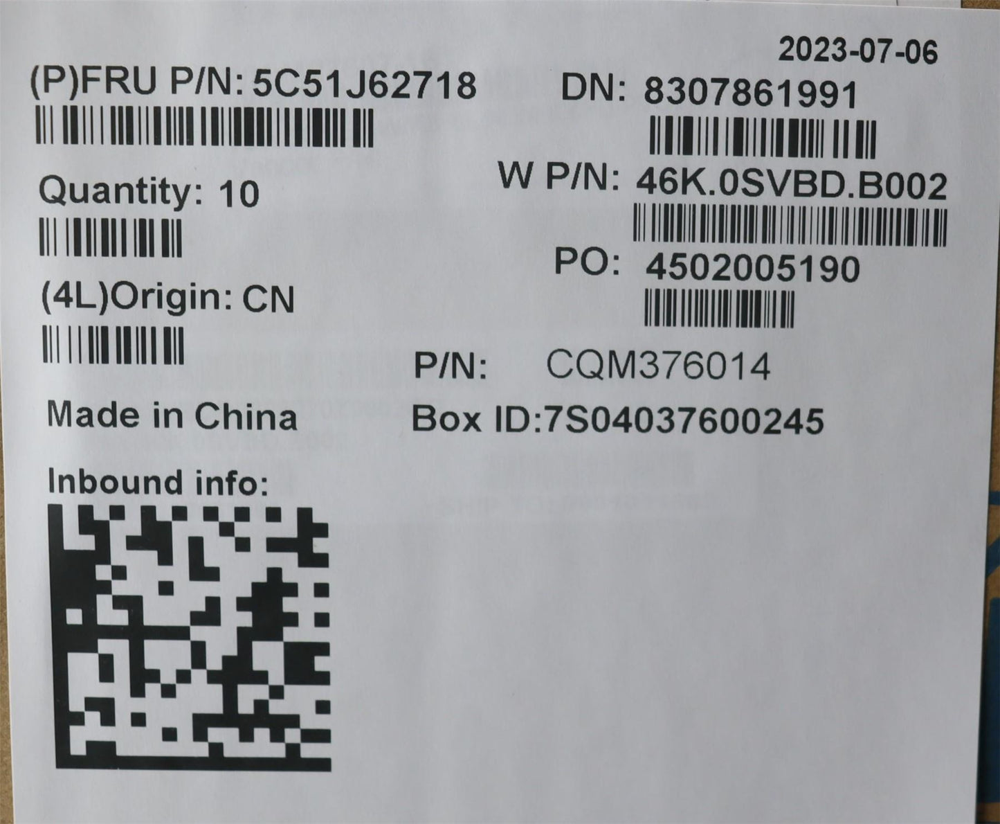 Lenovo IO BD WWAN 5C51J62718