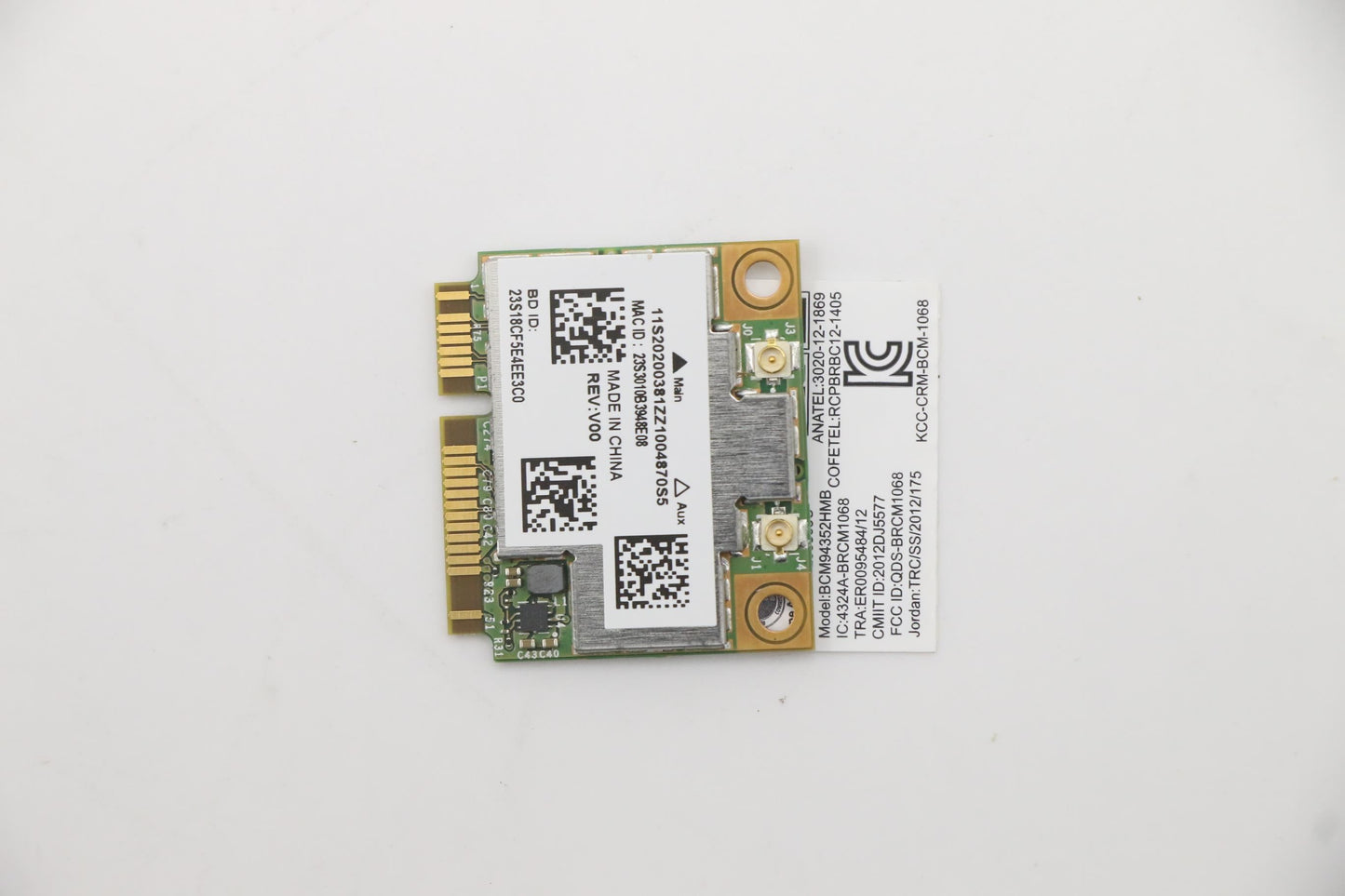 Lenovo Ltn BCM4352+20702 2x2AC+BT4.0 HMC WiFi WLAN Bluetooth 4.0 LiteOn Board 20200381