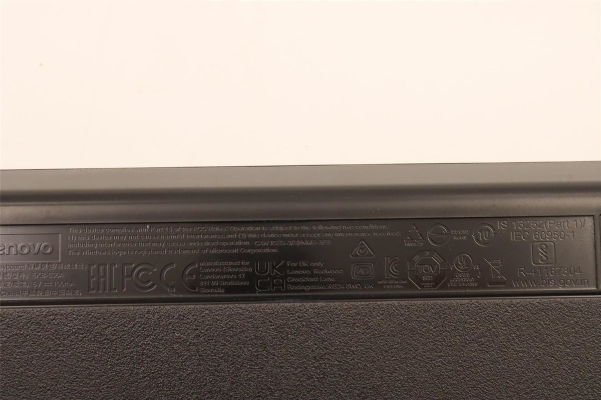 Lenovo DT_KYB USB Calliope KB BK ENG/FRA English French Keyboard 5D50U84480