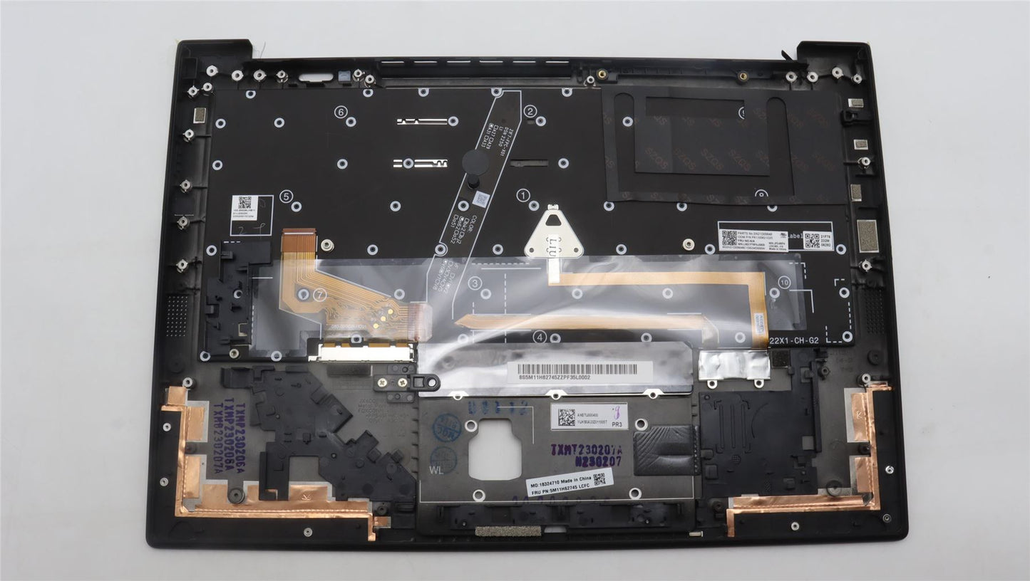 Lenovo ThinkPad X1 11th Gen Keyboard Palmrest Top Cover Black Backlit 5M11H62745