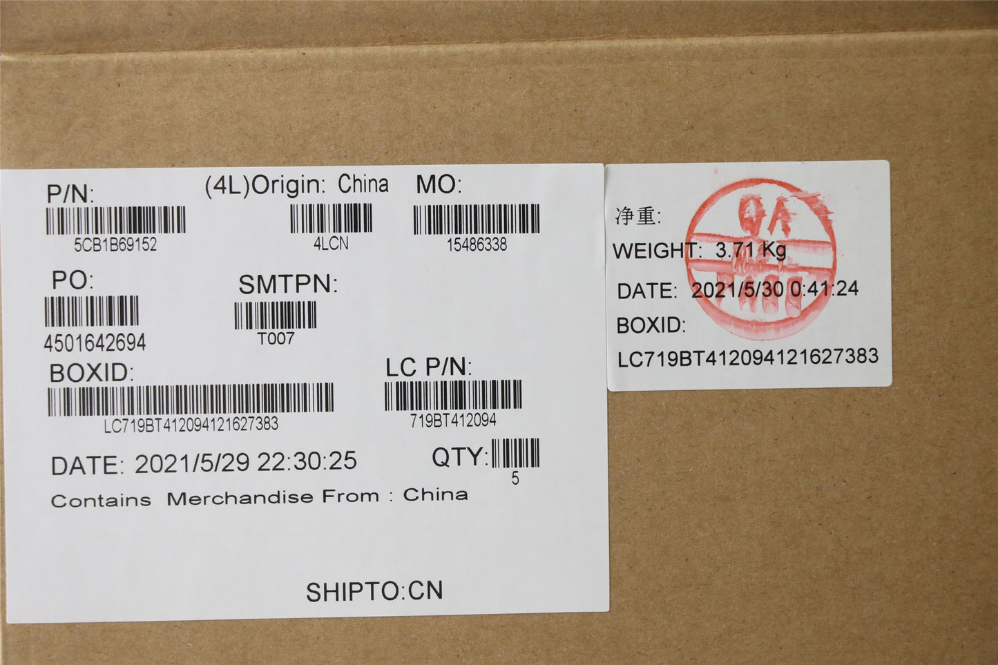Lenovo IdeaPad 3-15ITL6 Keyboard Palmrest Top Cover UK Black Backlit 5CB1B69152