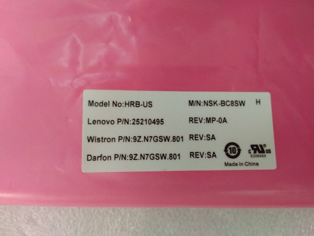 Lenovo DAF HRB 84 black frame KBD W8 US English Keyboard 25210495