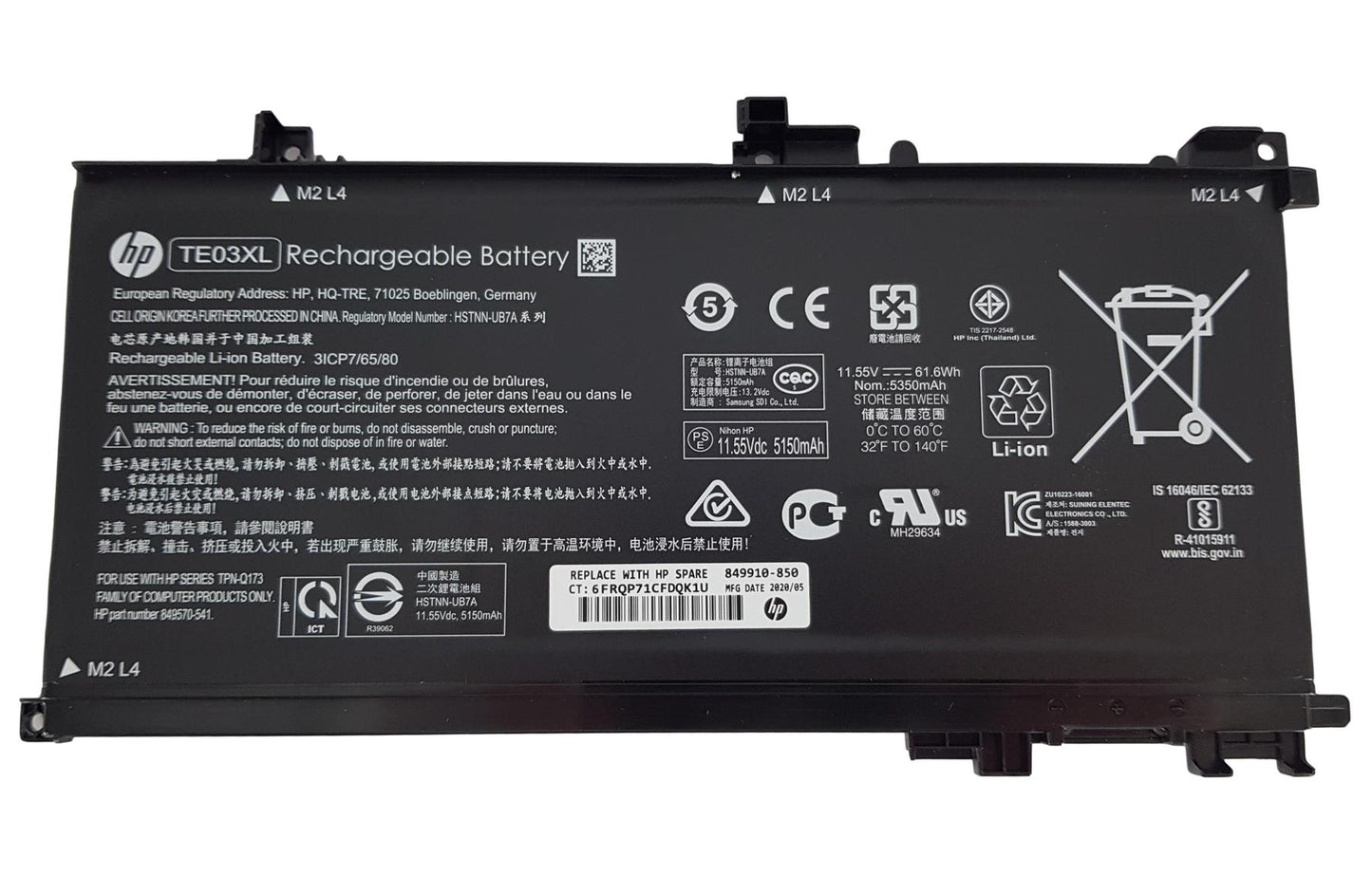 Genuine HP Pavilion 15-BC Omen 15-AX Battery Power Supply 849910-850