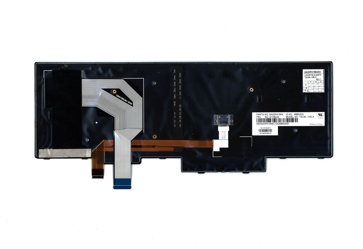 Lenovo ThinkPad T580 P52s Keyboard Spanish Latin Black Backlit 01HX262