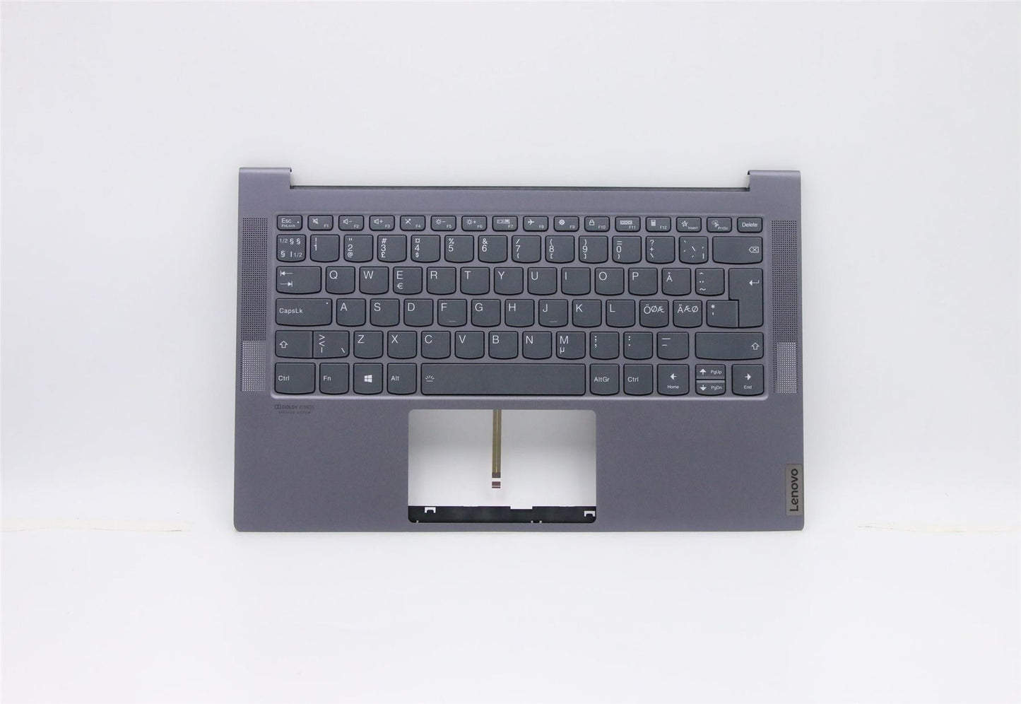 Lenovo Yoga 7-14IIL05 Keyboard Palmrest Top Cover Nordic Grey Backlit 5CB0X55882