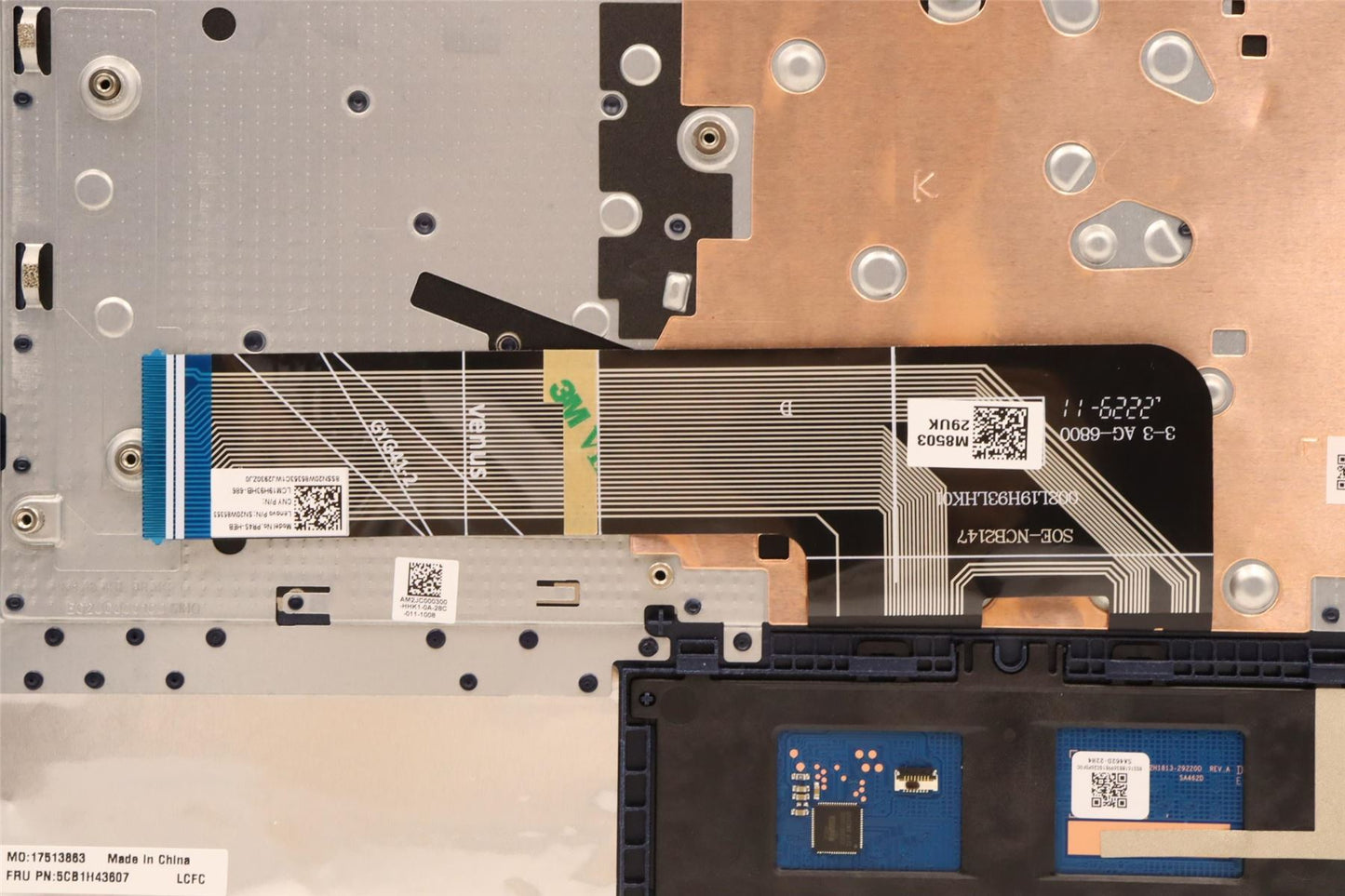 Lenovo IdeaPad 3 14IAU7 Palmrest Cover Touchpad Keyboard Hebrew 5CB1H43607