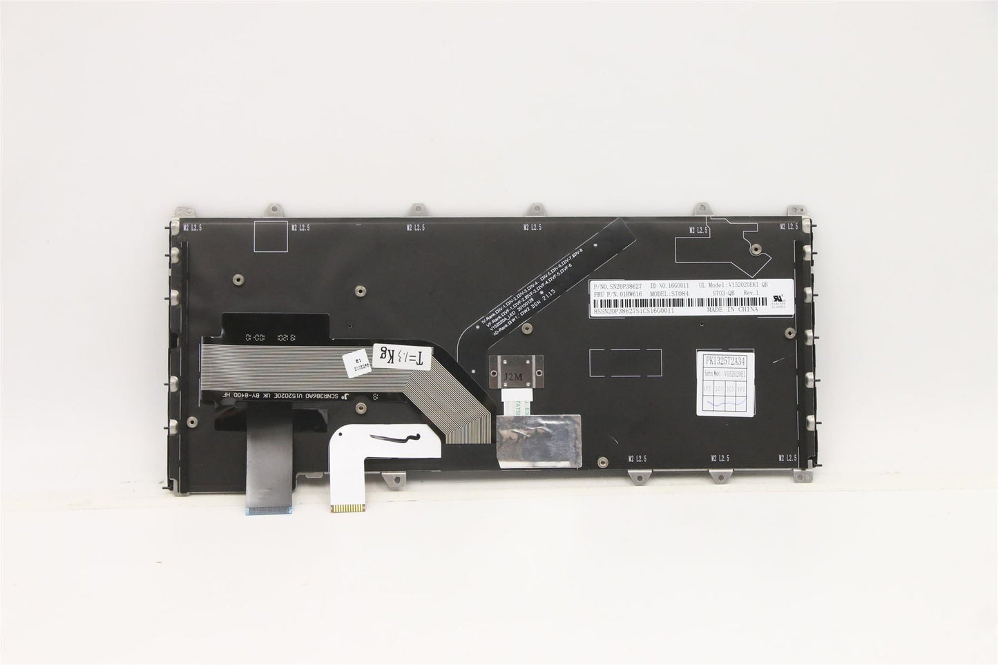 Lenovo Yoga X380 Keyboard Canadian Multilingual Black Backlit 01HW616