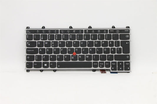 Genuine Lenovo Yoga X380 Keyboard Swedish Silver Backlit 01HX125 01HW680
