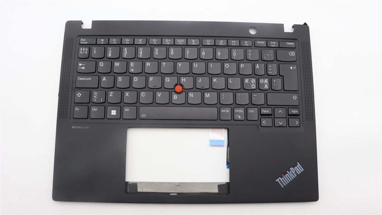 Lenovo ThinkPad X13 Gen 4 Keyboard Palmrest Top Cover Nordic Black 5M11H94543