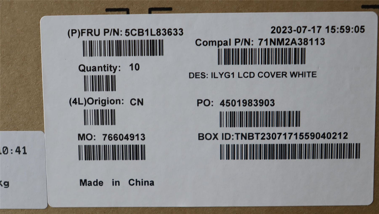 Lenovo LCD Cover C 82Y3 White 5CB1L83633