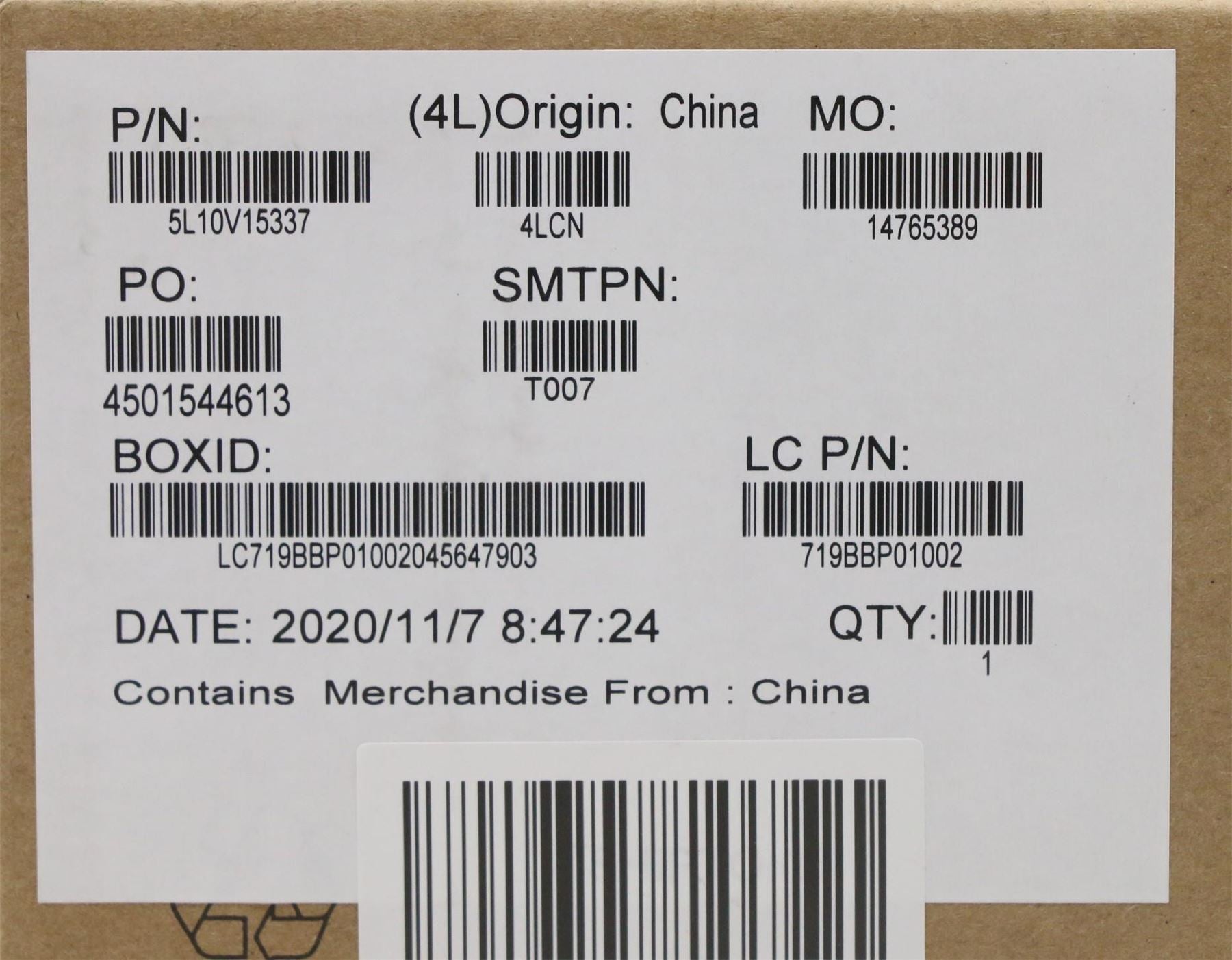 Fru Label Lenovo 5L10V15337 LABEL FRU system label, Silver – Genius Parts