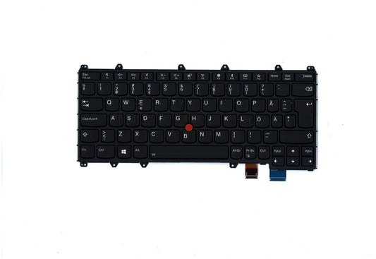 Lenovo Yoga X380 Keyboard Swedish Black Backlit 01HW640