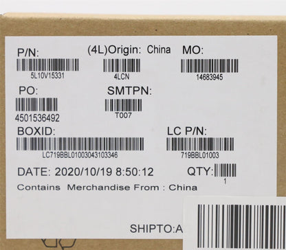Lenovo LABEL FRU System Label BK 5L10V15331