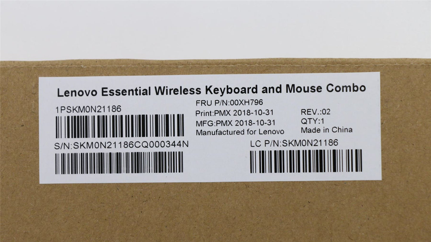 Lenovo IdeaCentre A340-24ICB A340-24IWL Wireless Keyboard Mouse US Black 00XH796
