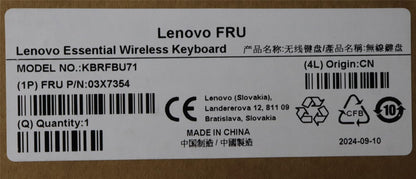Lenovo KB MICE_BO FRU KBD Portugese 163 03X7354