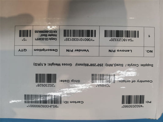 Lenovo CD-3X501F1Charger_BL*KA12H-1201000USH_CS AC Charger Adapter 5A18C23320