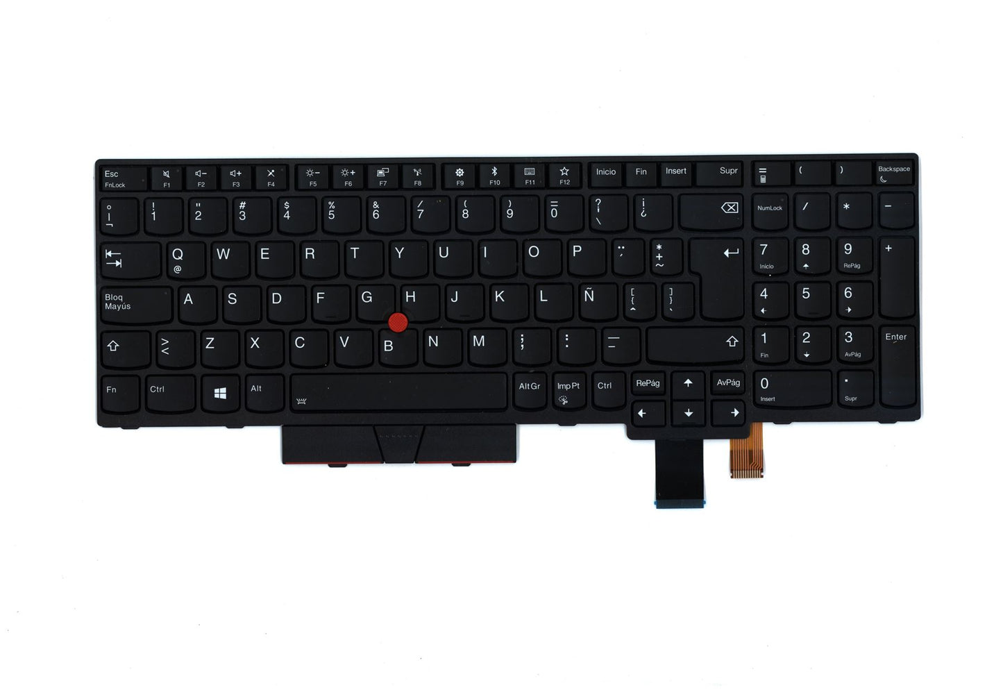 Lenovo ThinkPad T580 P52s Keyboard Spanish Latin Black Backlit 01HX262