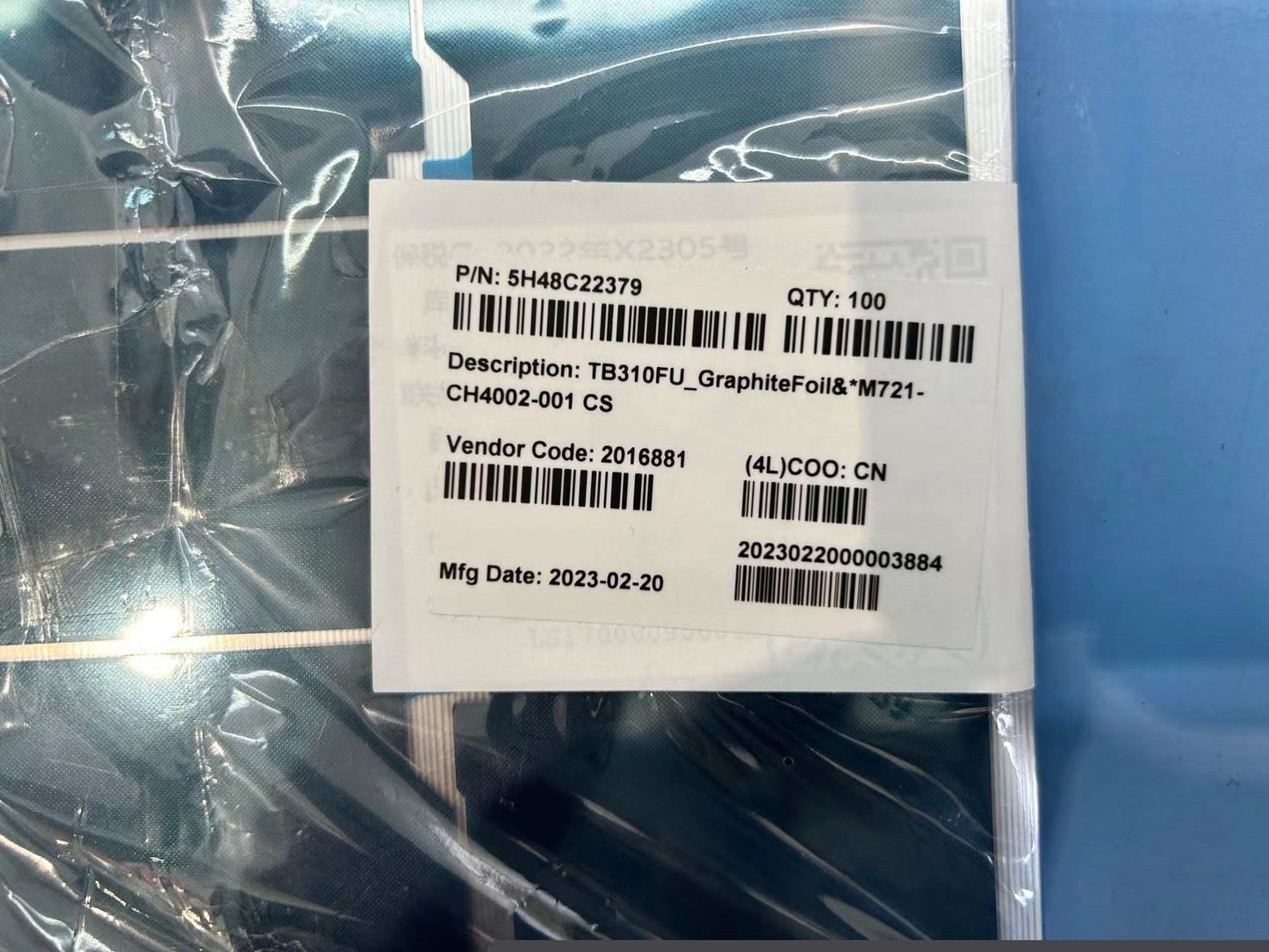 Lenovo TB310FU_GraphiteFoil&*M721-CH4002-001 CS 5H48C22379