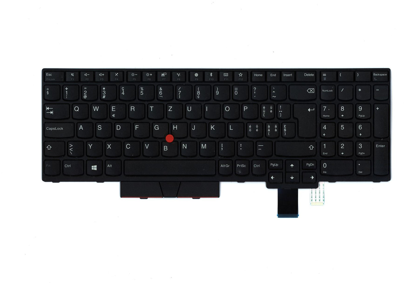 Lenovo ThinkPad P51s T570 Keyboard Swiss Black 01EN955