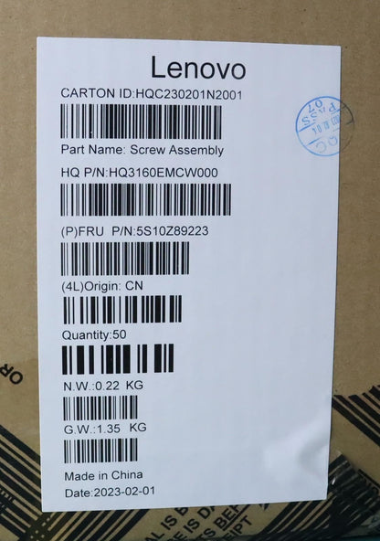 Lenovo SCREW screw pack H 82W2 5S10Z89223