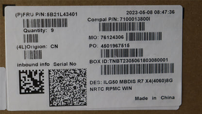 Lenovo C 82XT R77840HS RTX40608G WINRM 5B21L43401
