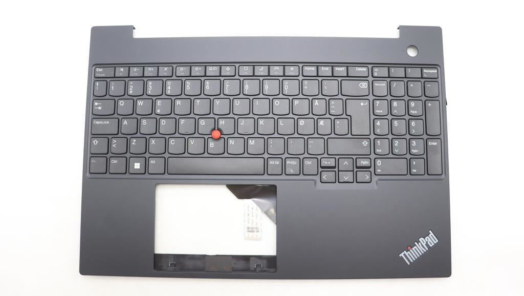 Lenovo ThinkPad E16 Gen 1 Keyboard Palmrest Top Cover Norwegian Black 5M11L64990