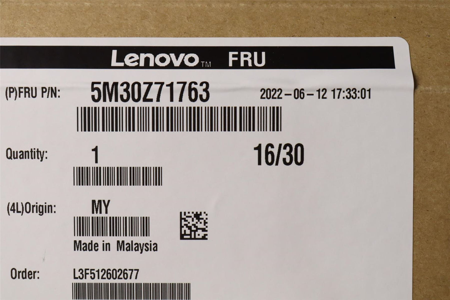 Lenovo MEMORY UDIMM,8GB,DDR5,4800,Tigo 5M30Z71763