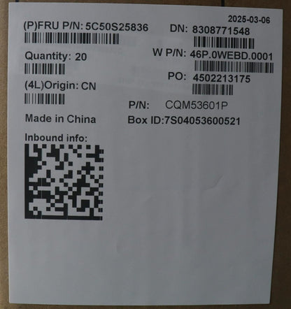 Lenovo CARDPOP W 21SK I/O Board 5C50S25836