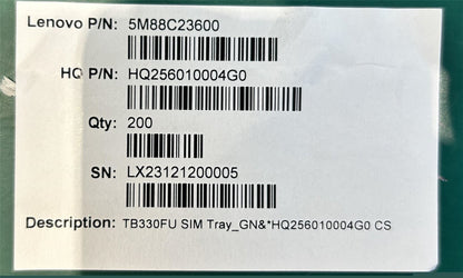 Lenovo TB330FU SIM Tray_GN&*HQ256010004G0 CS 5M88C23600